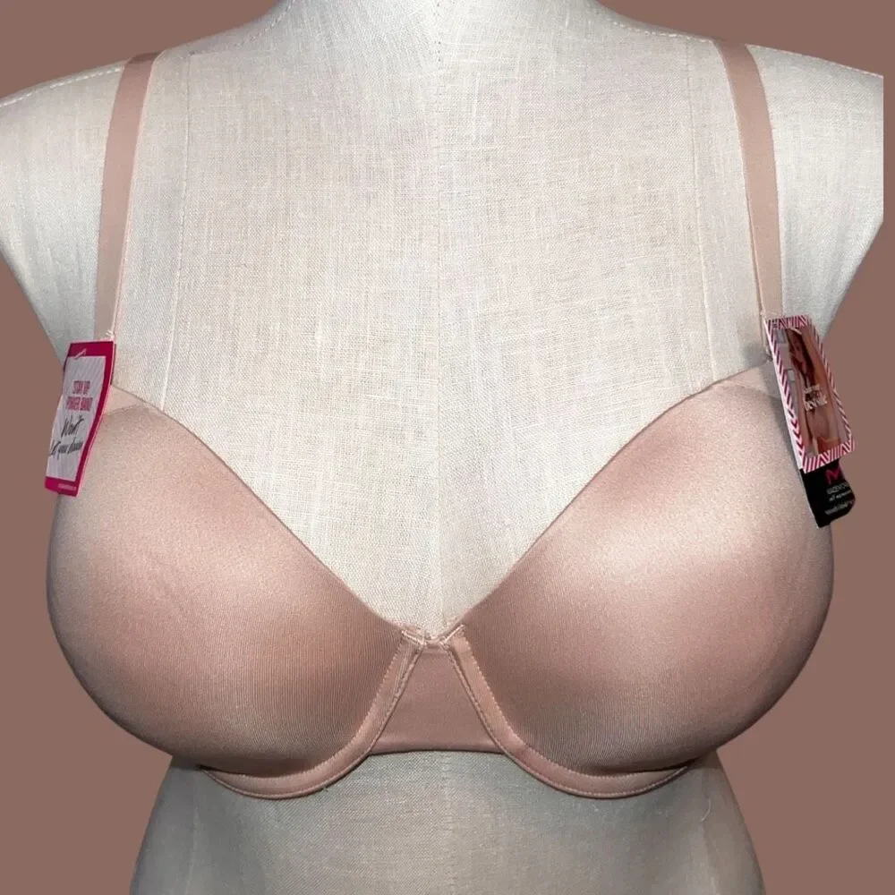 NWT Plus Size Maidenform Nude Strapless Power Band Convertible Bra Size 40D